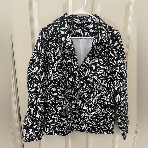 Laura Ashley Snap Closure Blazer with Pockets Medium - Picture 1 of 5